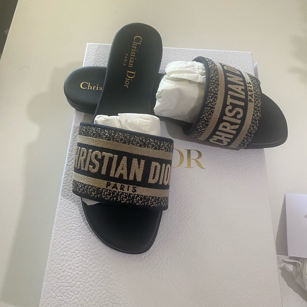 Dior Dway slides (Deep Blue) - Picture 2 of 4